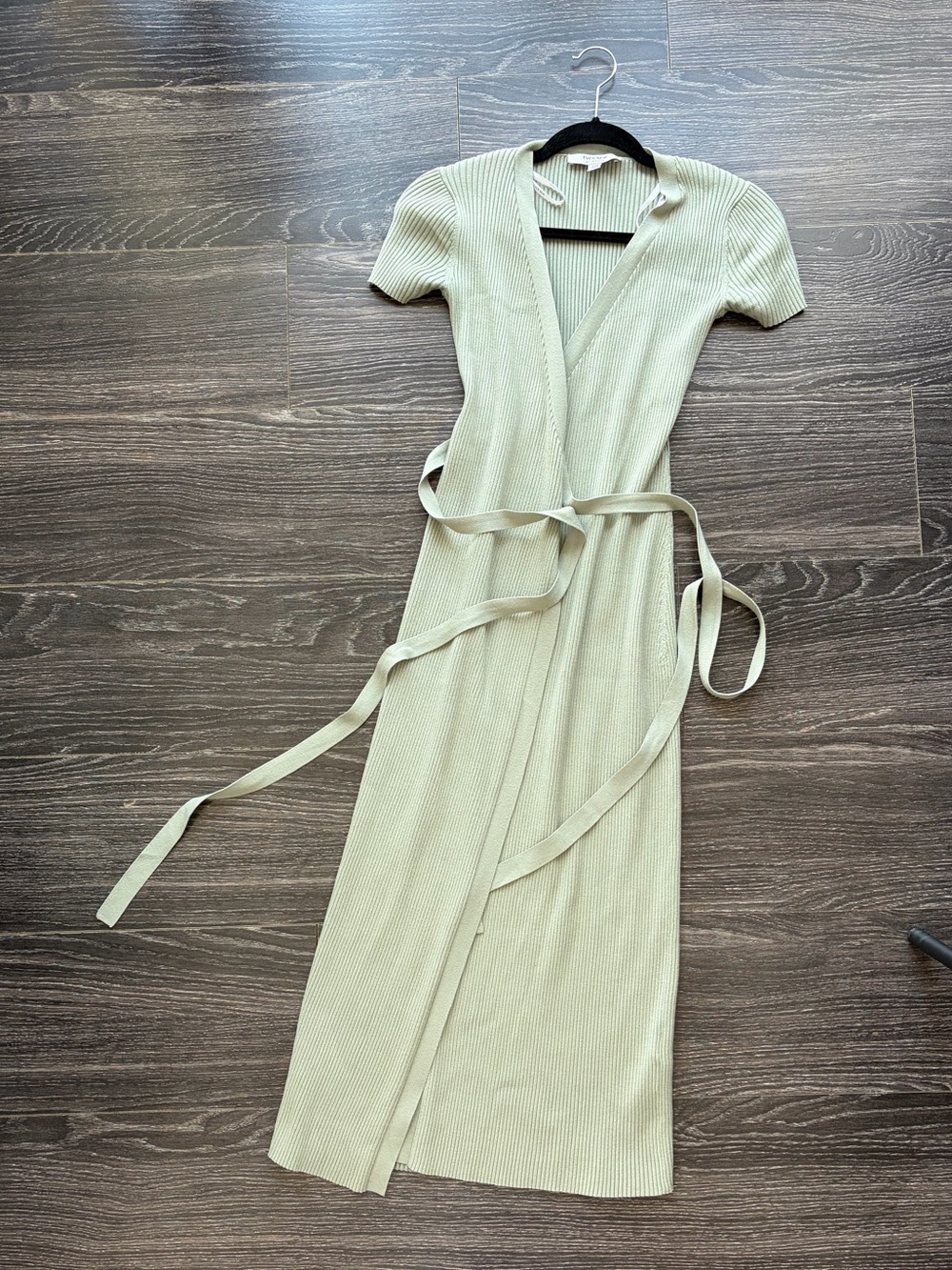 Ever New Ribbed Midi Wrap Dress